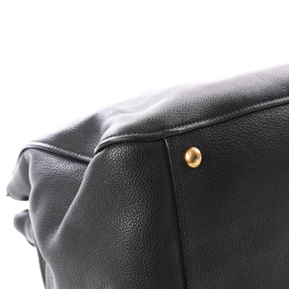 Prada Vitello Daino Shoulder Bag Black 5 of 10