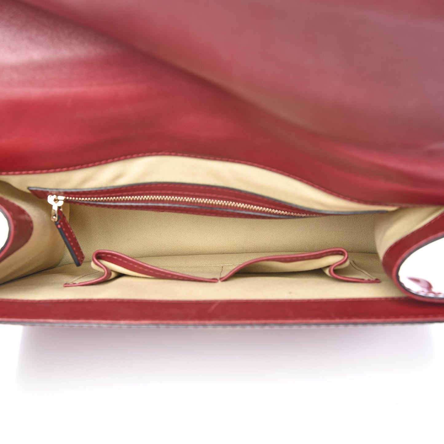 Patent Large Glam Lock Rockstud Flap Red
