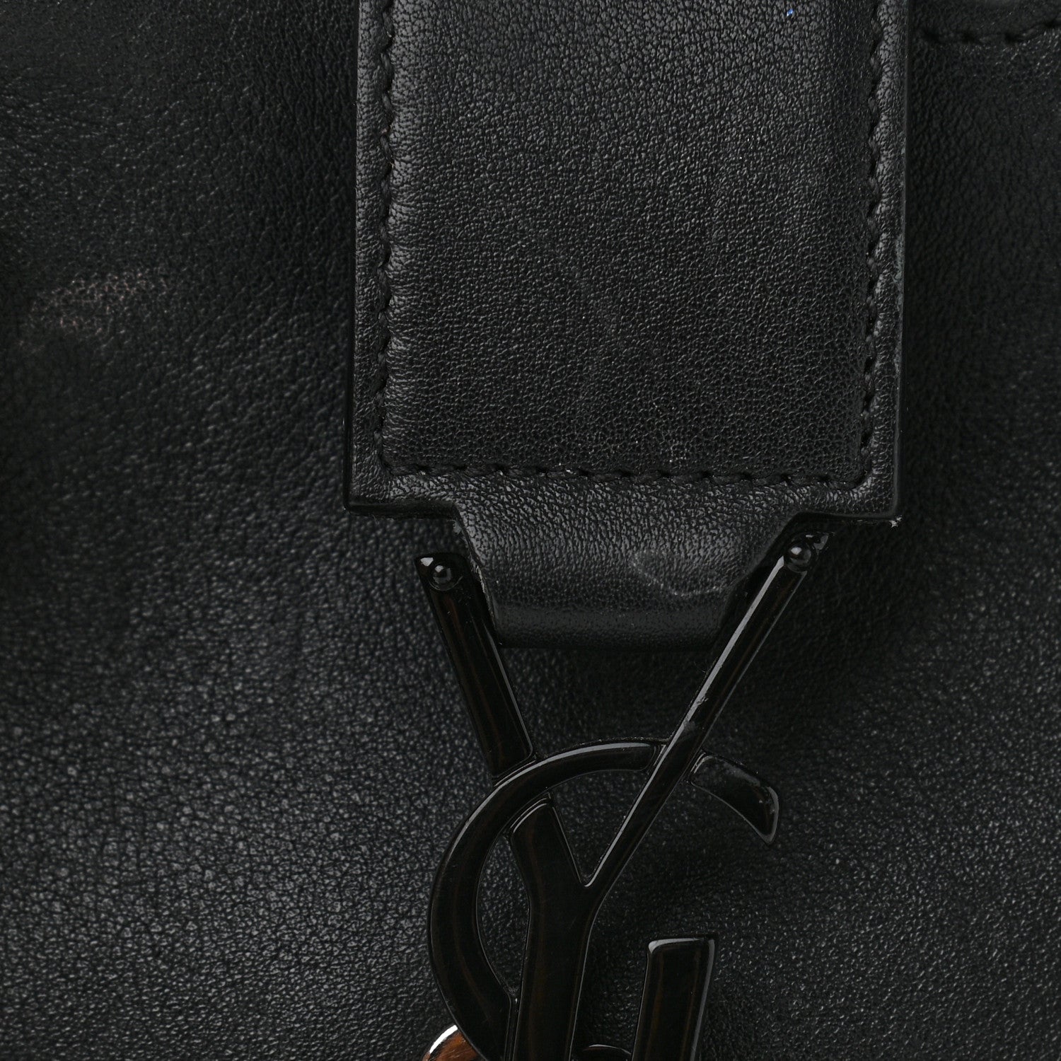 Saint Laurent Calfskin Small Monogram Cabas Black 12 of 13