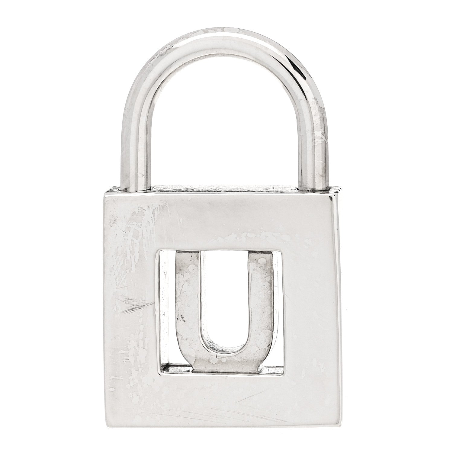 Tiffany Sterling Silver Letter U Lock Charm Pendant 3 of 4