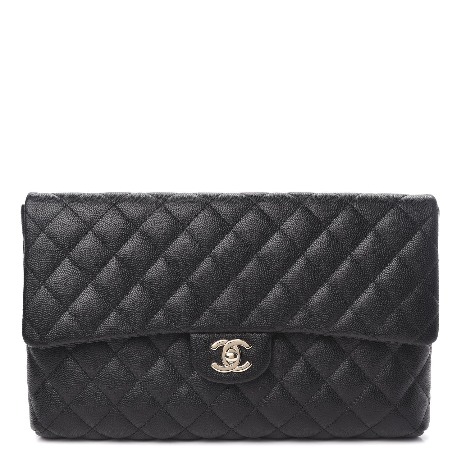 Chanel Caviar Quilted Flap Clutch Black 1 of 7