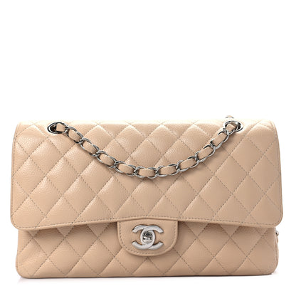 Chanel Caviar Quilted Medium Double Flap Beige 1 of 9