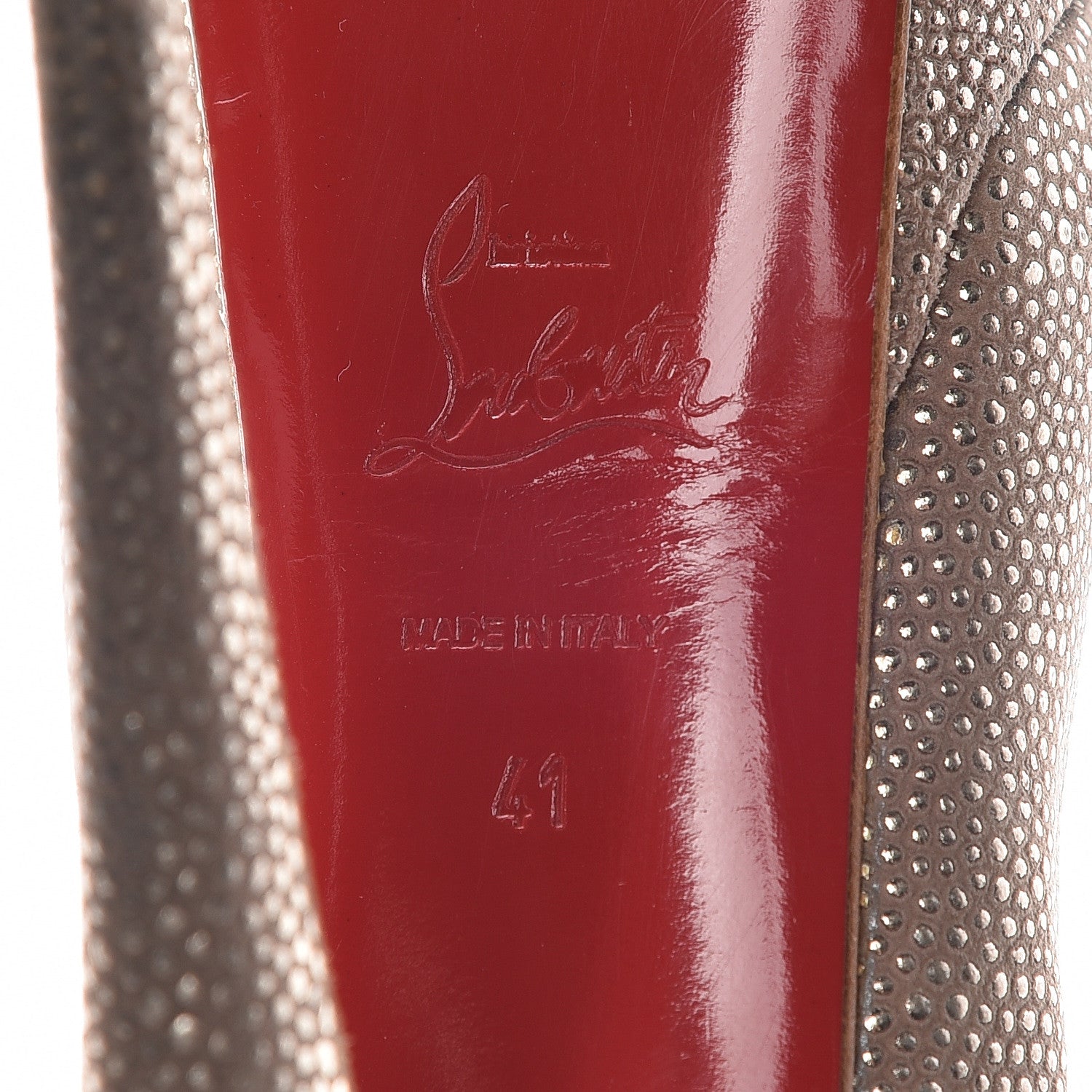 Christian Louboutin Metallic Suede Lady Peep 150 Pumps 41 Gold 9 of 21
