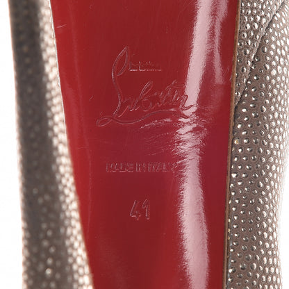 Christian Louboutin Metallic Suede Lady Peep 150 Pumps 41 Gold 9 of 21