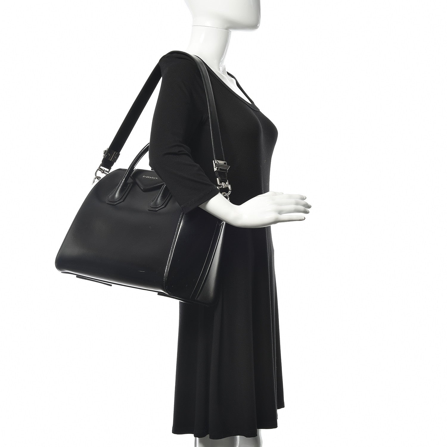 Givenchy Shiny Lord Calfskin Medium Antigona Black 2 of 10