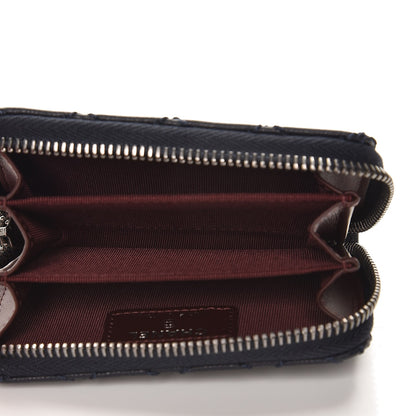 Chanel Caviar Stitched Zip Coin Purse Navy 5 of 8