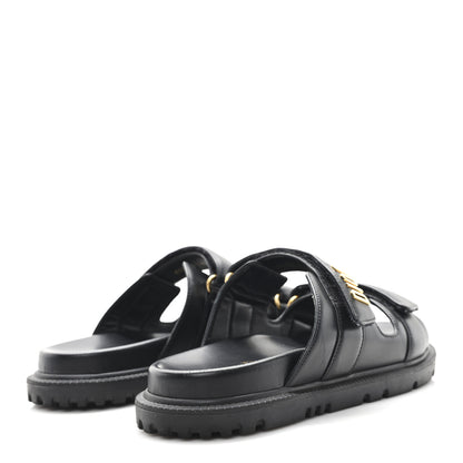 Christian Dior Lambskin Dioract 10mm Slide Sandals 38.5 Black 5 of 9