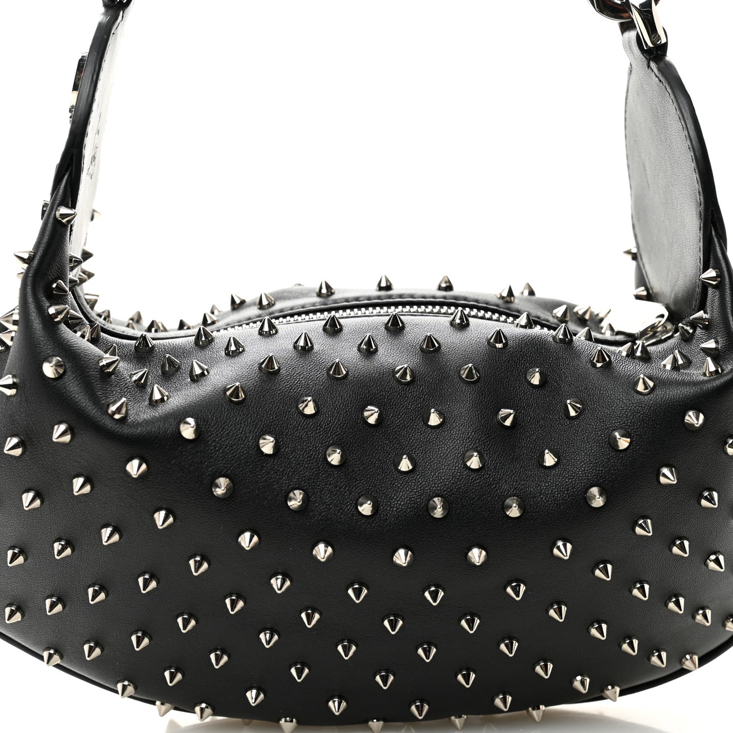 Calfskin Studded Le 54 Shoulder Bag Black