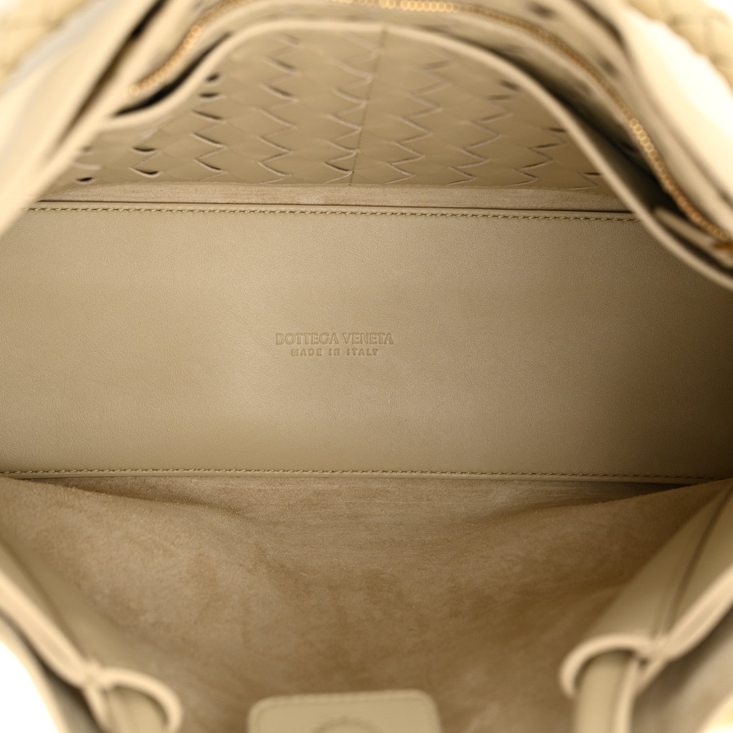 Bottega Veneta Silky Calfskin Medium Andiamo Shoulder Bag Light Butterscotch 5 of 9