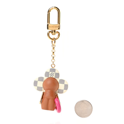 Louis Vuitton Wood Damier Azur Vivienne By The Pool Key Holder 2 of 3