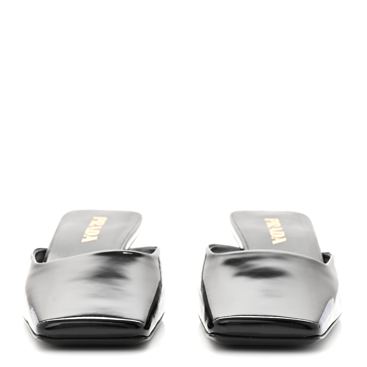 Prada Patent Modellerie Mules 38 Black 3 of 9