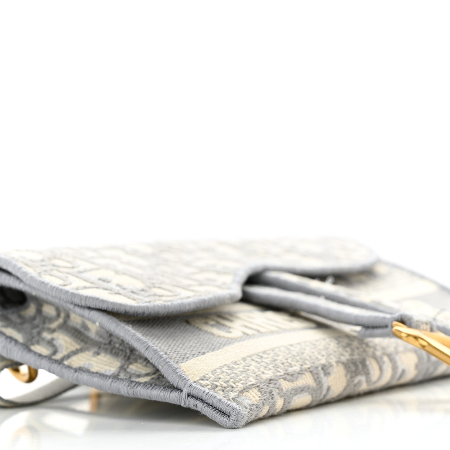 Oblique Slim Saddle Pouch Grey
