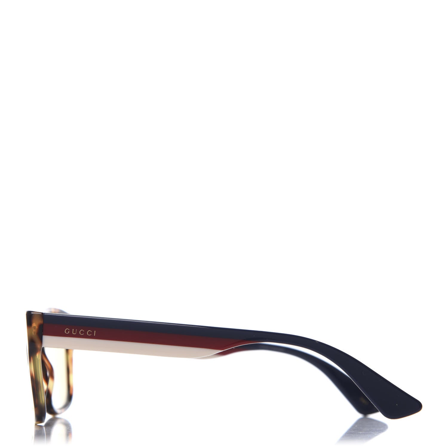 Gucci Acetate Square Frame Web Sunglasses GG0341S Tortoise 2 of 8