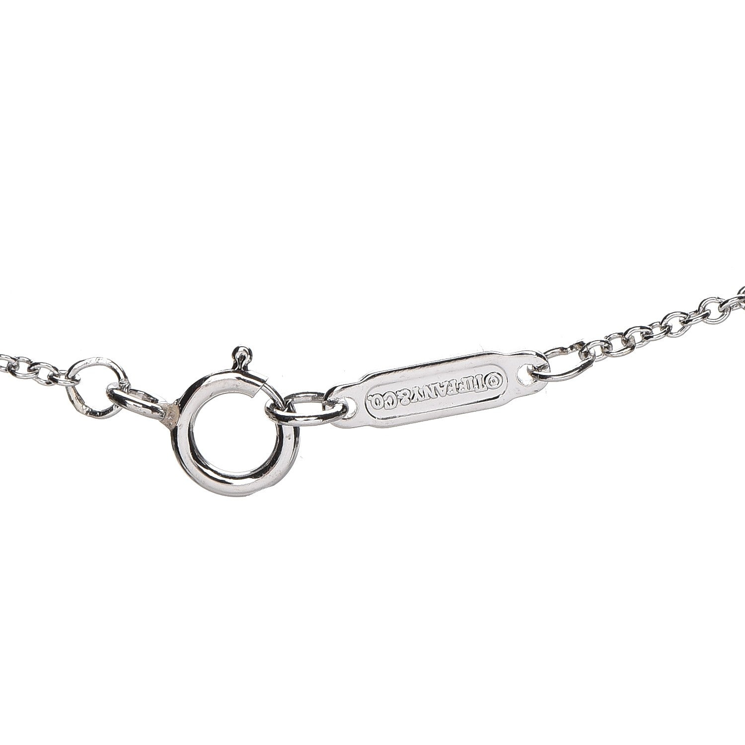 Tiffany Platinum Diamond Letters C Pendant Necklace 6 of 6
