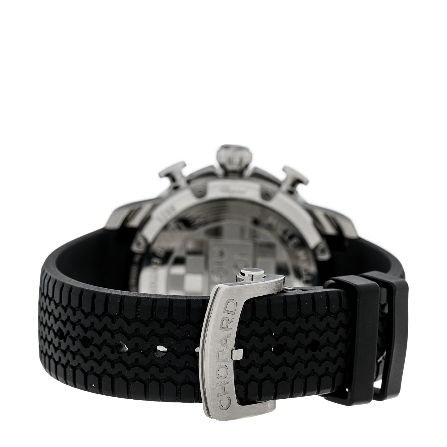 Stainless Steel Rubber 44mm Mille Miglia Chronograph Automatic Watch Silver
