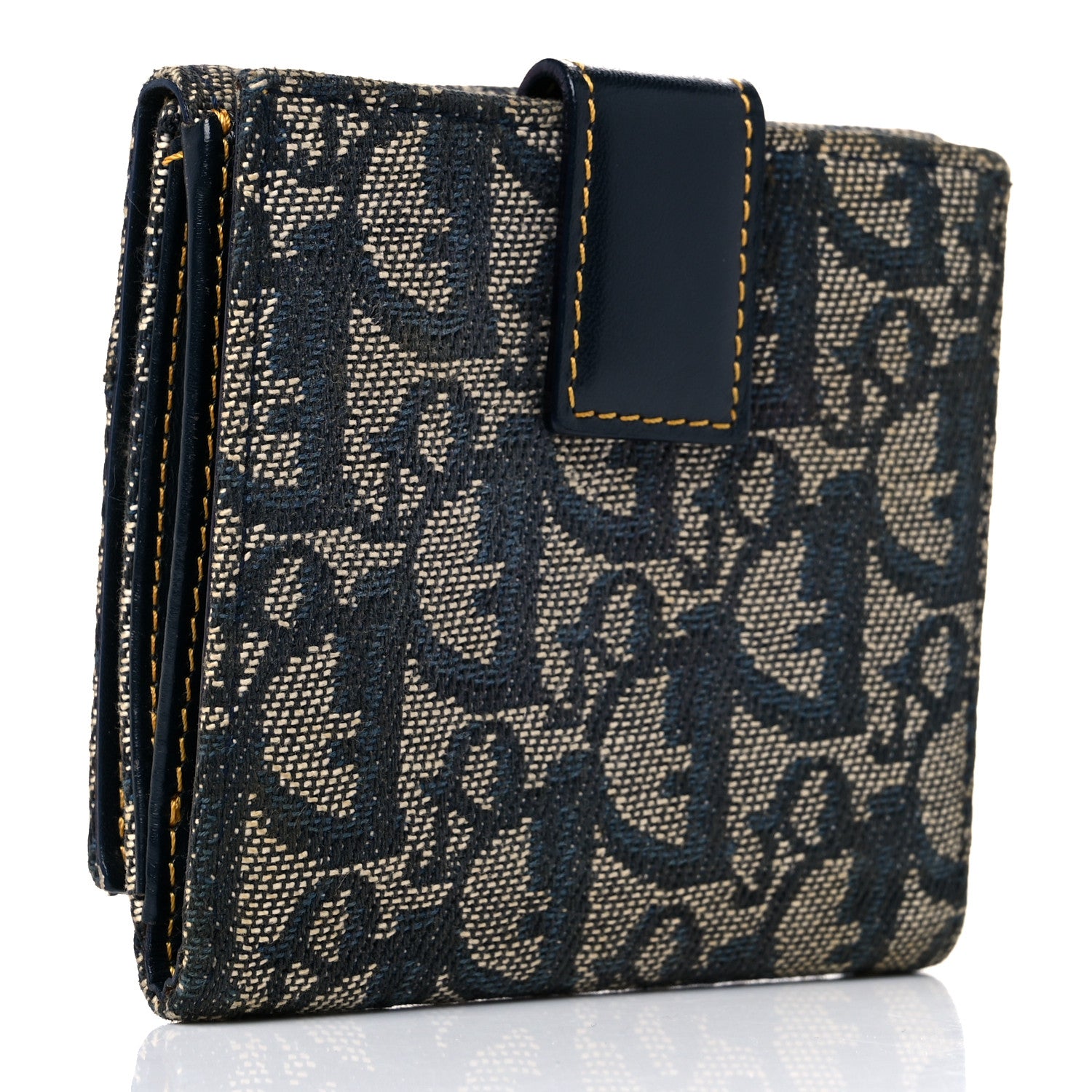 Christian Dior Monogram Compact Wallet Blue 3 of 18