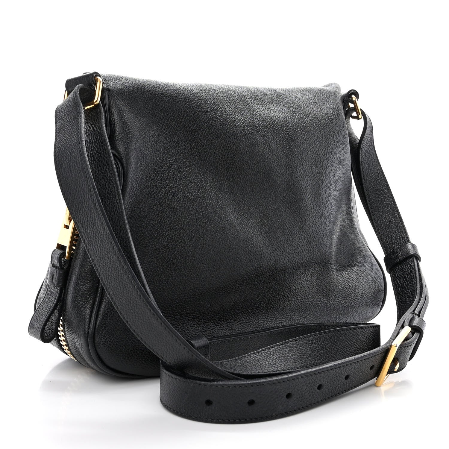 Tom Ford Grained Calfskin Medium Jennifer Crossbody Bag Black 3 of 14