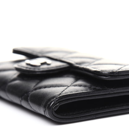 Chanel Lambskin Quilted Flap Card Holder Black 10 of 14