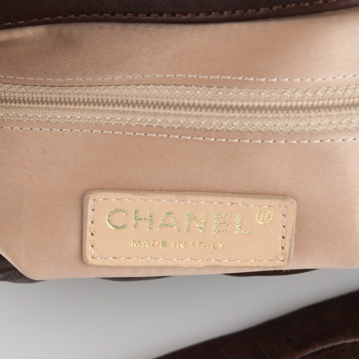 Lambskin Bubble Quilt Flap Brown