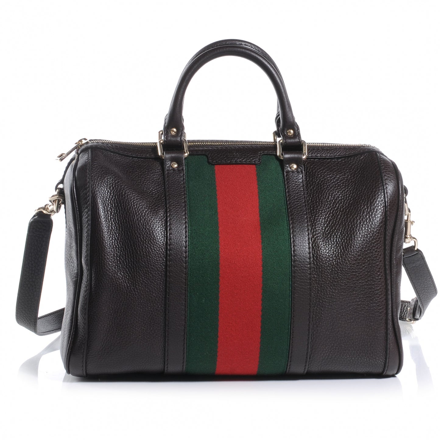 Leather Vintage Web Medium Boston Brown
