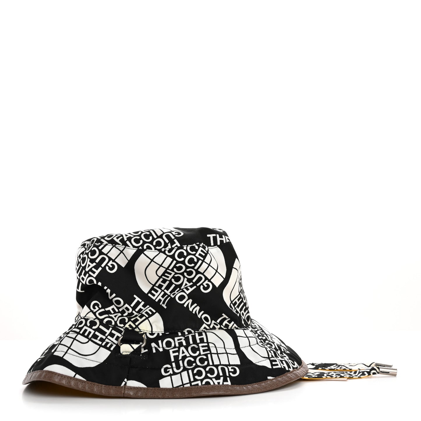 X THE NORTH FACE Nylon Reversible Self-Tie Bucket Hat M Black Yellow