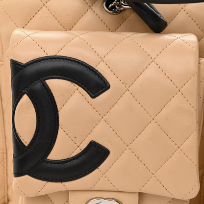 Chanel Calfskin Quilted Large Cambon Multipocket Reporter Beige Black 12 of 12