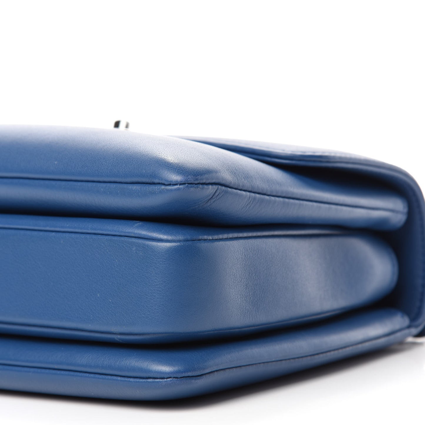 Calfskin Small Trendy CC Dual Handle Flap Bag Blue