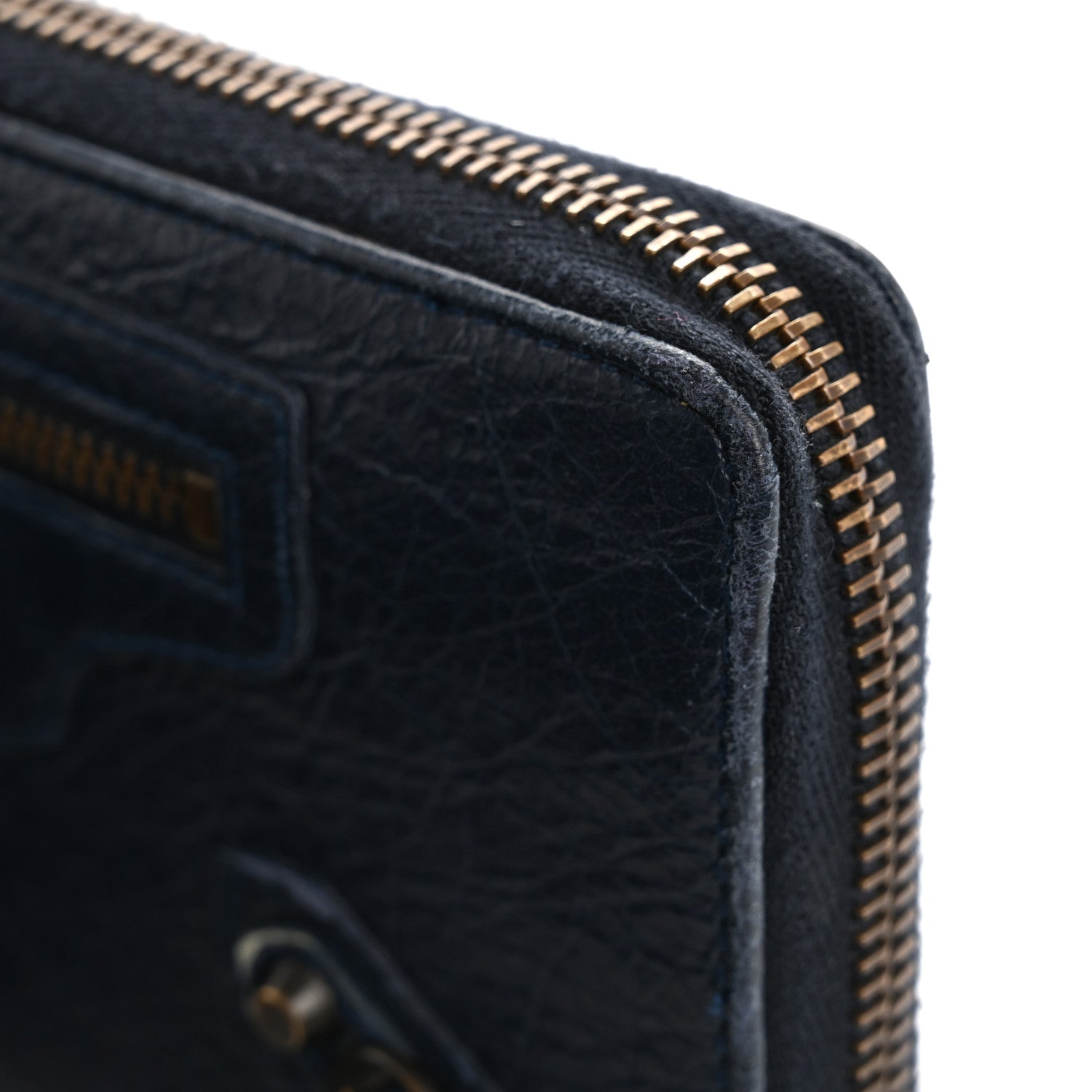 Balenciaga Agneau Classic Hardware Continental Zip Around Wallet Bleu Obscur 16 of 17