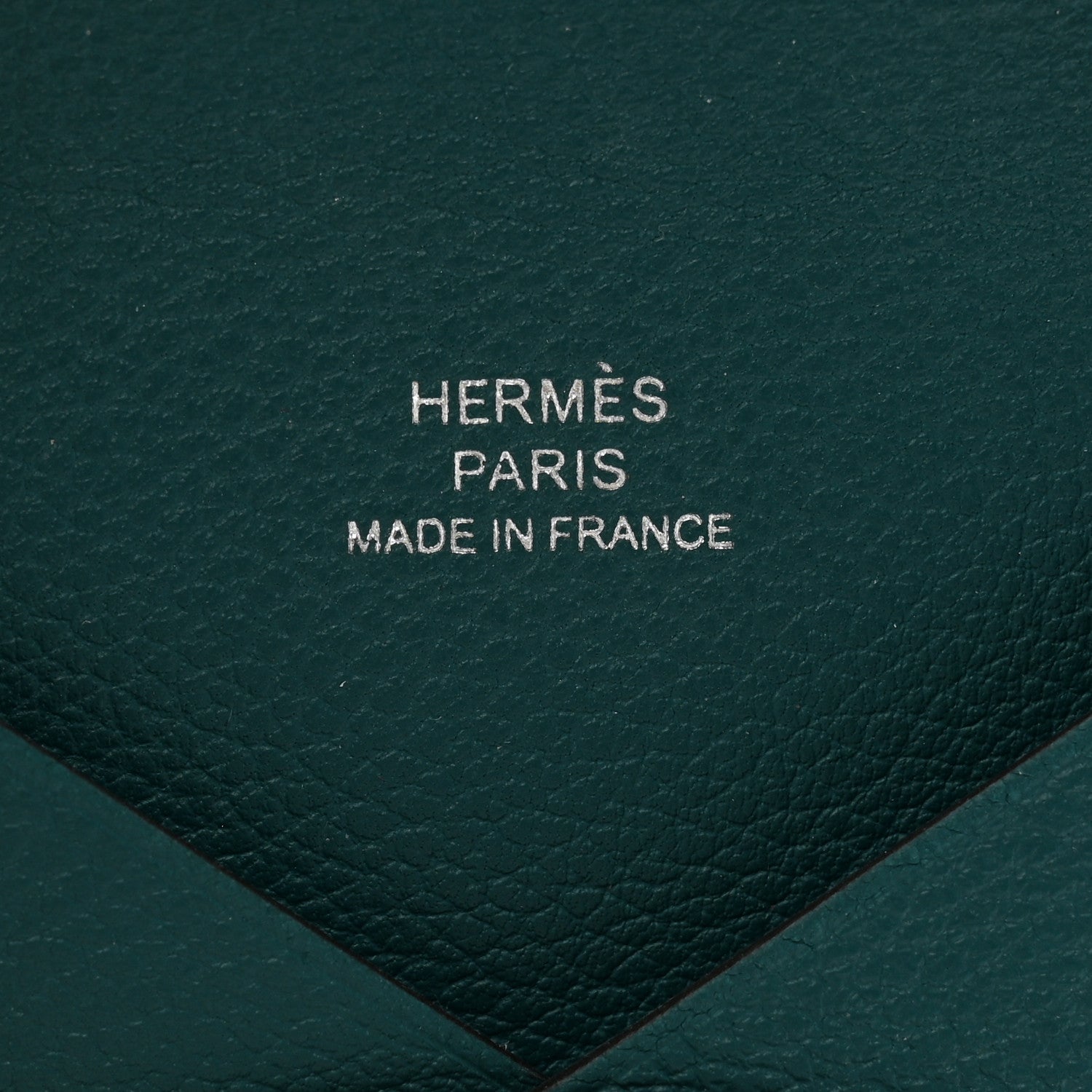 Hermes Chevre Mysore Calvi Card Case Vert Bosphore 6 of 8