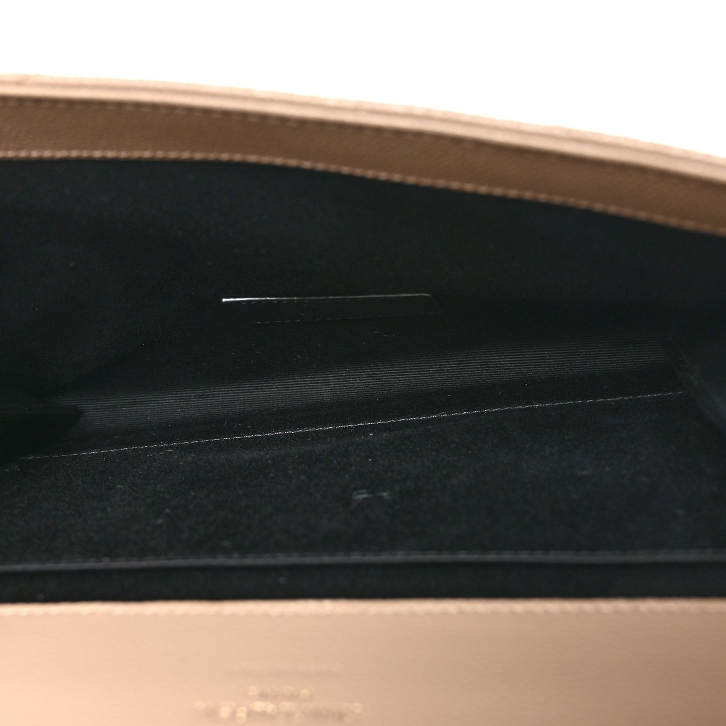 Grain De Poudre Matelasse Chevron Monogram Envelope Clutch  Dark Beige