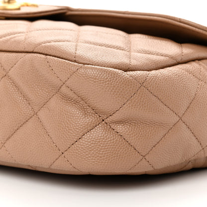 Chanel Caviar Quilted Medium Single Flap Beige 10 of 10