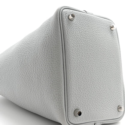 Hermes Taurillon Clemence Picotin Lock 18 PM Bleu Pale 9 of 14