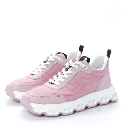 Hermes Parachute Fabric Calfskin Impulse Sneakers 40 Rose Porcelaine 3 of 7