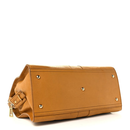 Saint Laurent Sheepskin Medium Cabas ChYc Bag Mustard 3 of 10