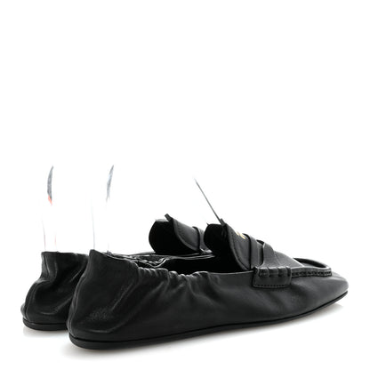 Miu Miu Ruches Nappa Loafer 38 Black 5 of 9