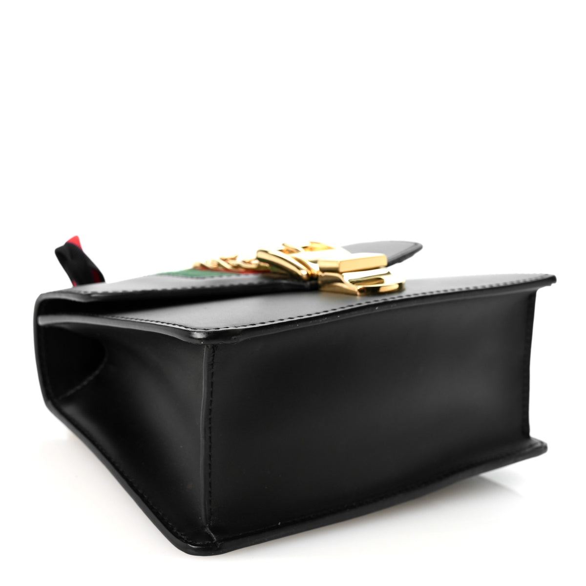 Calfskin Mini Sylvie Chain Shoulder Bag Black