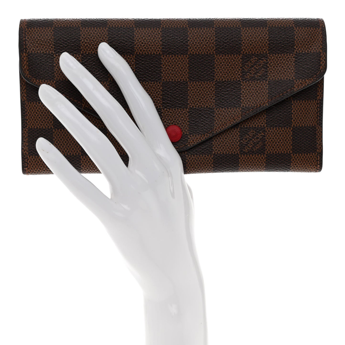 Damier Ebene Josephine Wallet Red