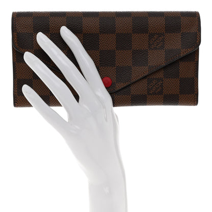 Louis Vuitton Damier Ebene Josephine Wallet Red 3 of 11