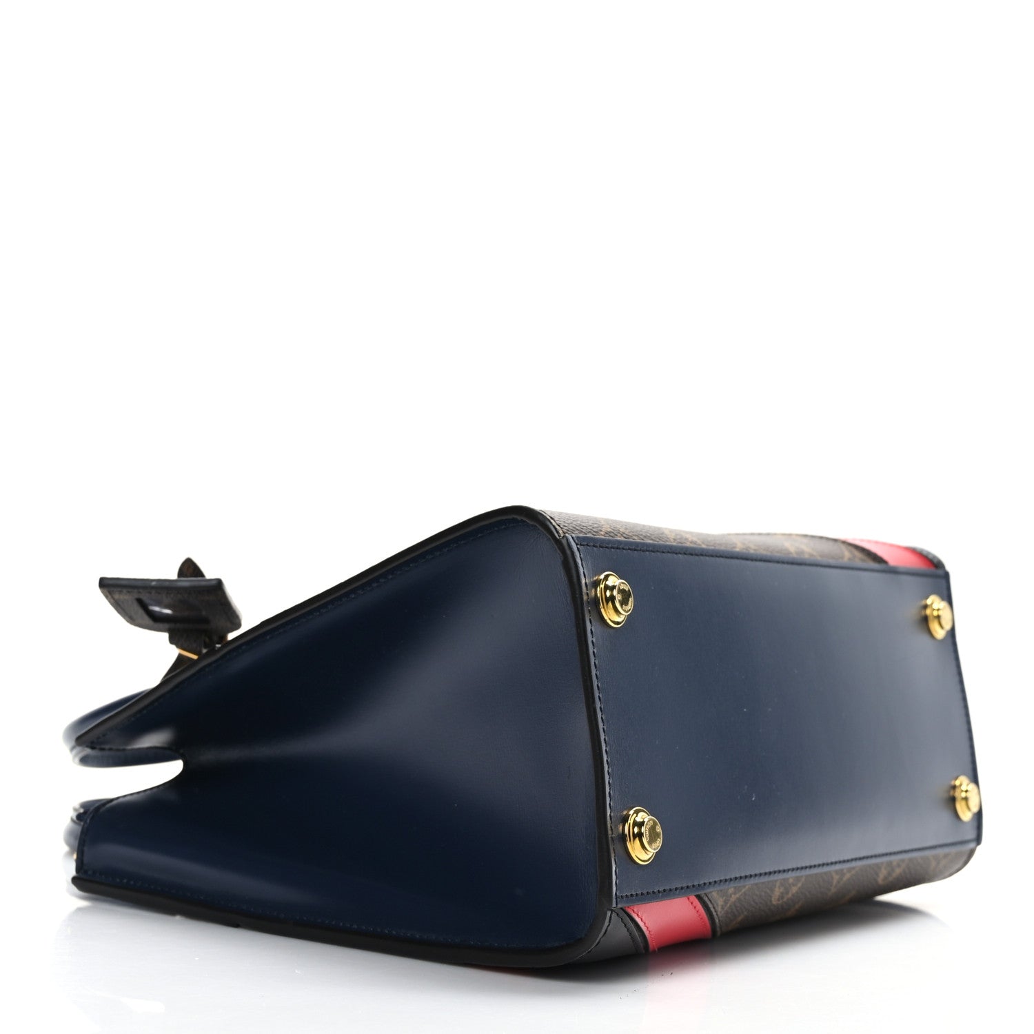 Louis Vuitton Calfskin Monogram Striped City Steamer PM Blue 4 of 8
