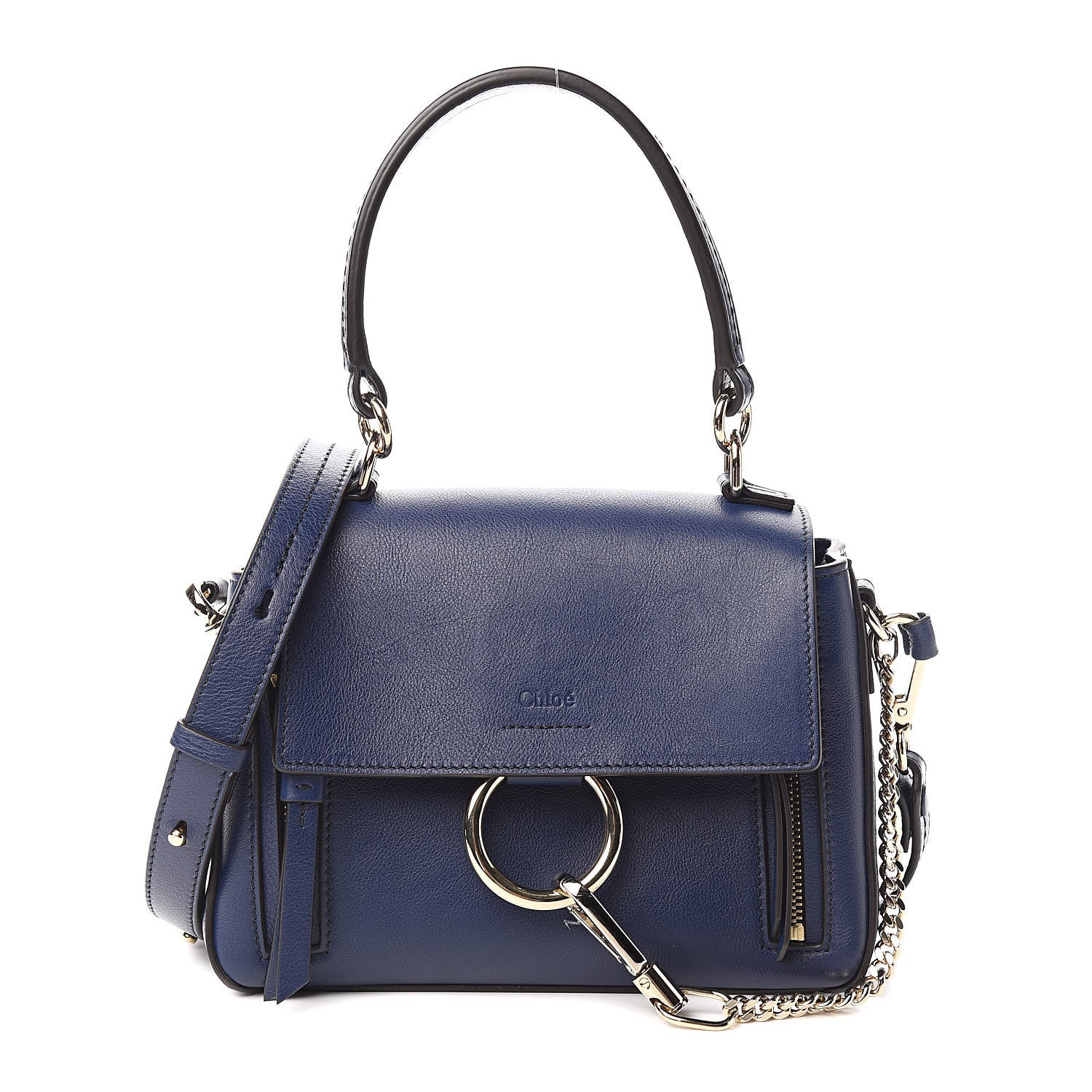Chloe Calfskin Mini Faye Day Shoulder Bag Captive Blue 1 of 11