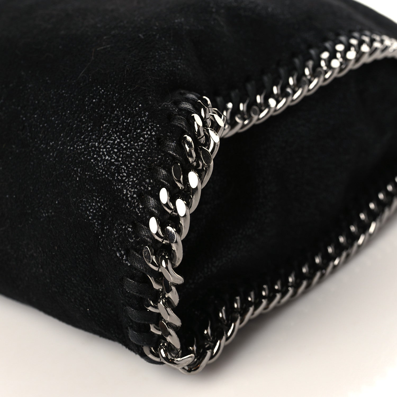 Stella McCartney Shaggy Deer Small Falabella Fold Over Tote Black 9 of 9