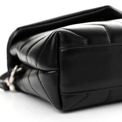 Saint Laurent Calfskin Y Quilted Monogram Toy Loulou Crossbody Bag Black 9 of 10
