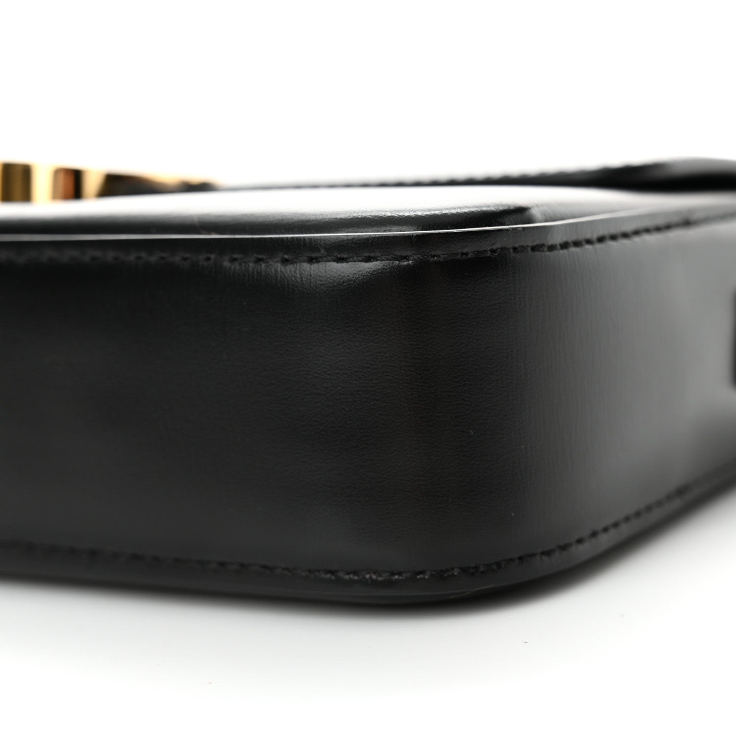 Celine Shiny Calfskin Triomphe Shoulder Bag Black 10 of 12