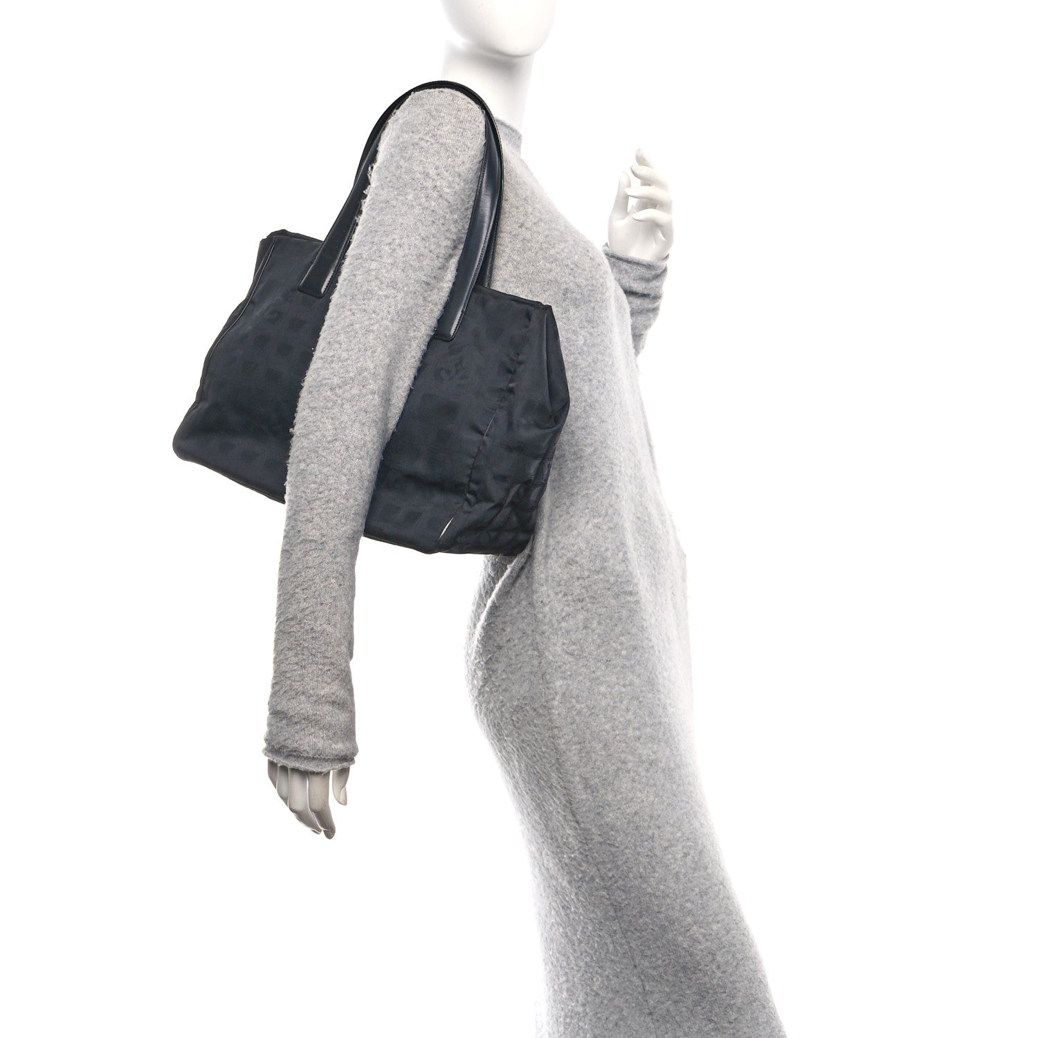 Chanel Nylon Large Travel Tote Black 2 of 10
