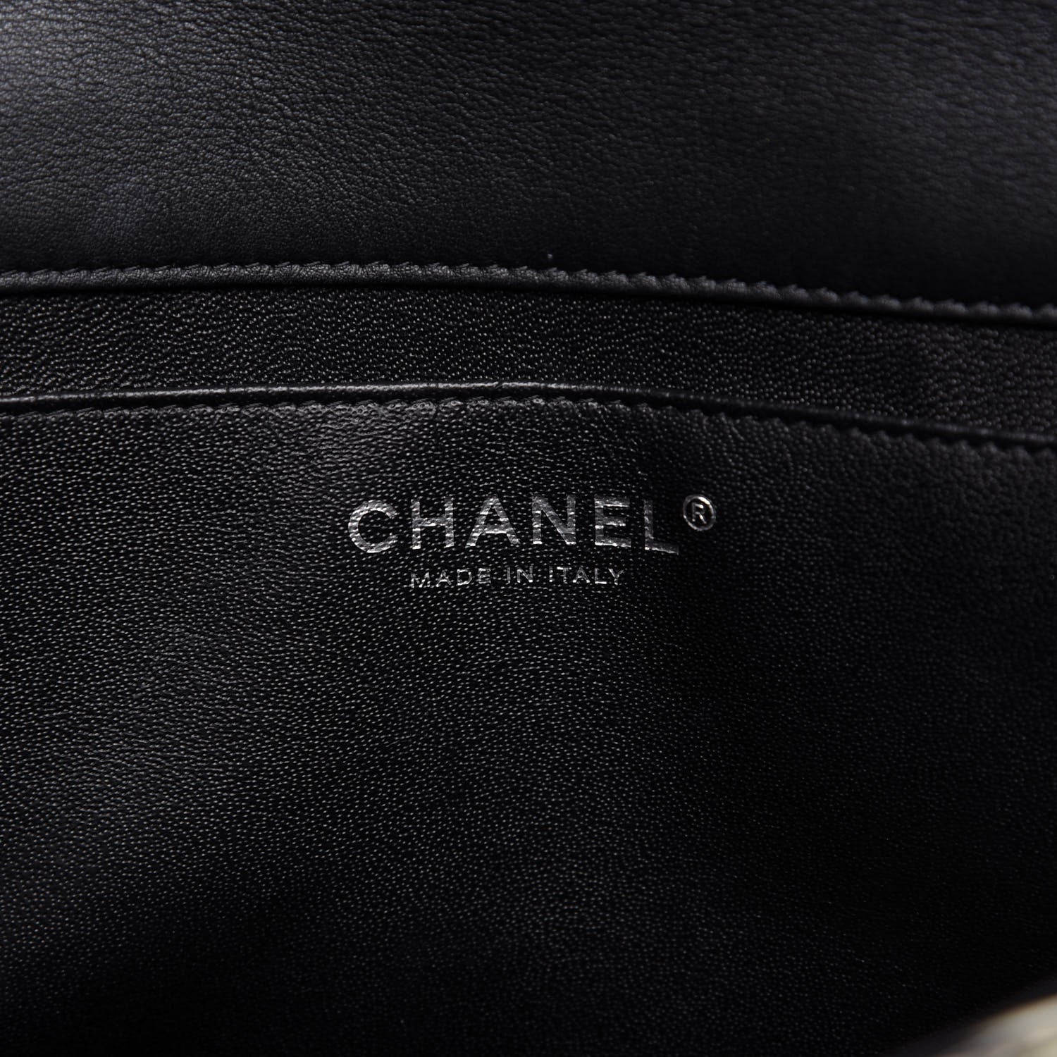 Chanel Patent Calfskin Striped Medium Double Flap Black 8 of 11