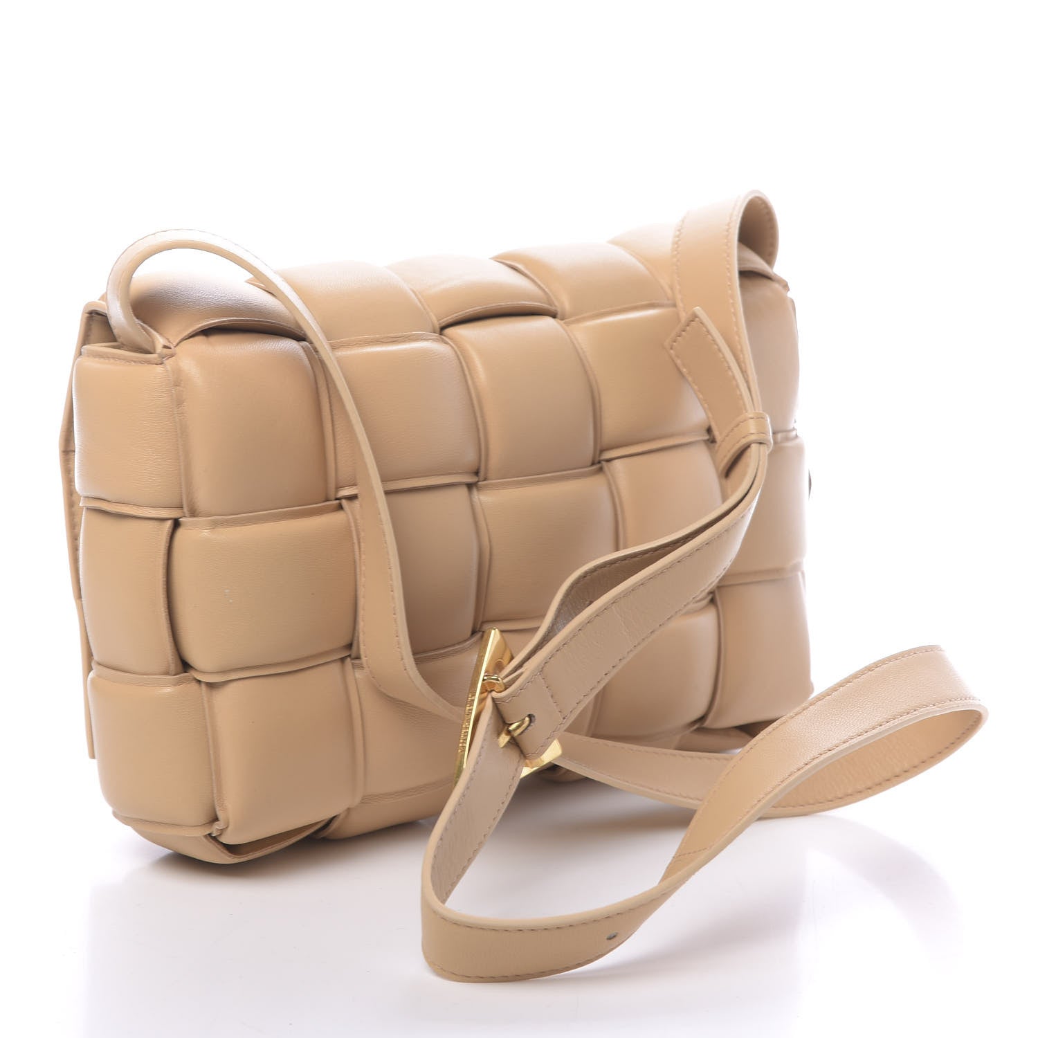 Bottega Veneta Nappa Maxi Intreccio Padded Cassette Crossbody Bag Almond 3 of 9