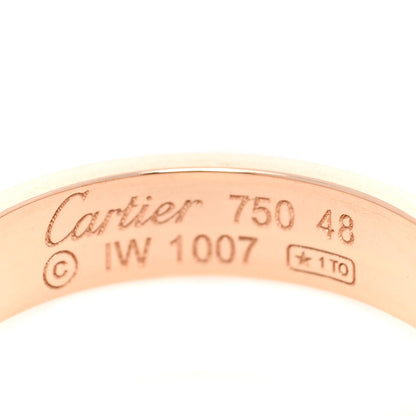 Cartier 18K Pink Gold 3.5mm LOVE Wedding Band Ring 48 4.5 4 of 4