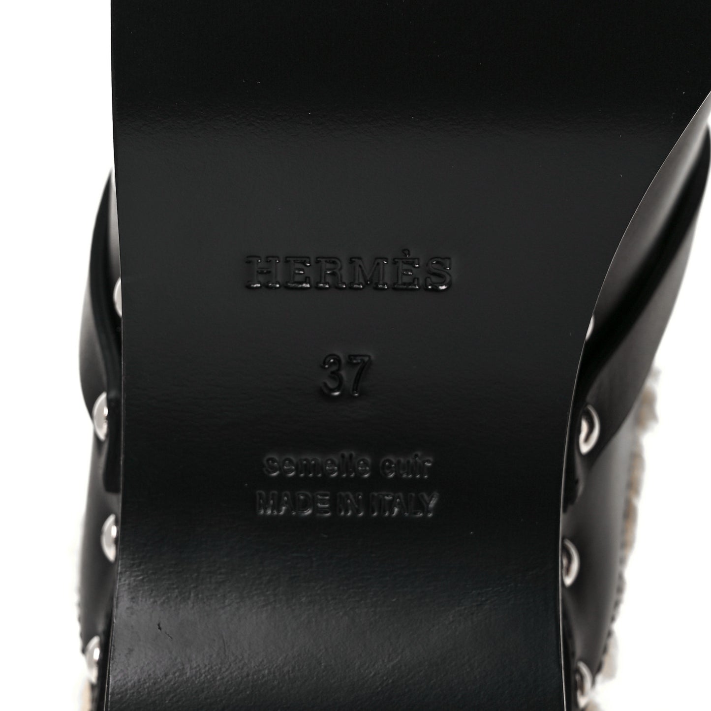 Calfskin Woolskin Carlotta Mules 37 Black