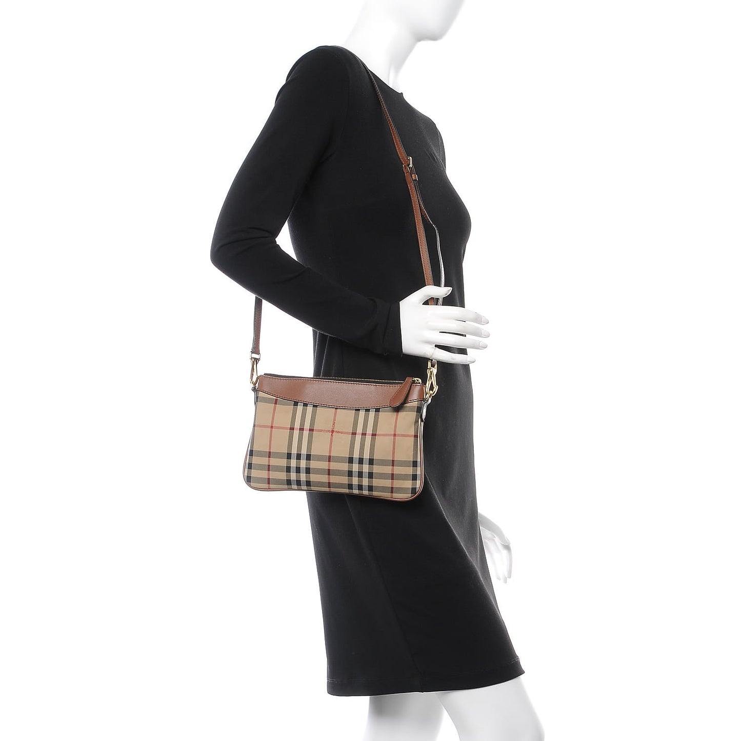 Horseferry Check Peyton Crossbody Clutch Bag Brown