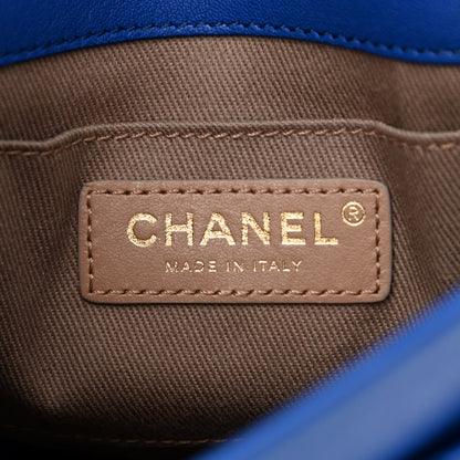 Chanel Goatskin Stitched Casual Trip Messenger Flap Royal Blue 5 of 9